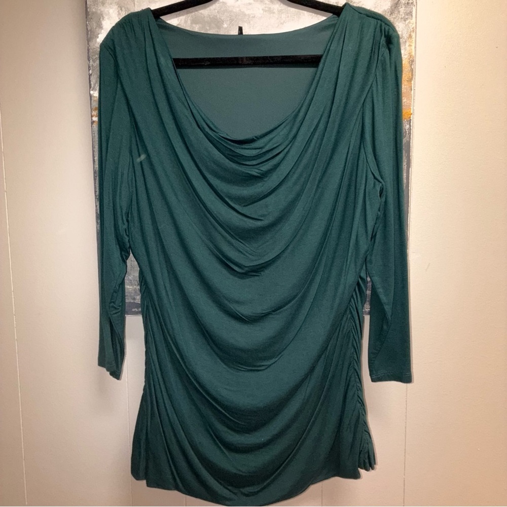 Maurice’s Elegant Teal Drape Neck Women's Top